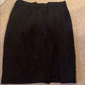 Black snake print pencil skirt